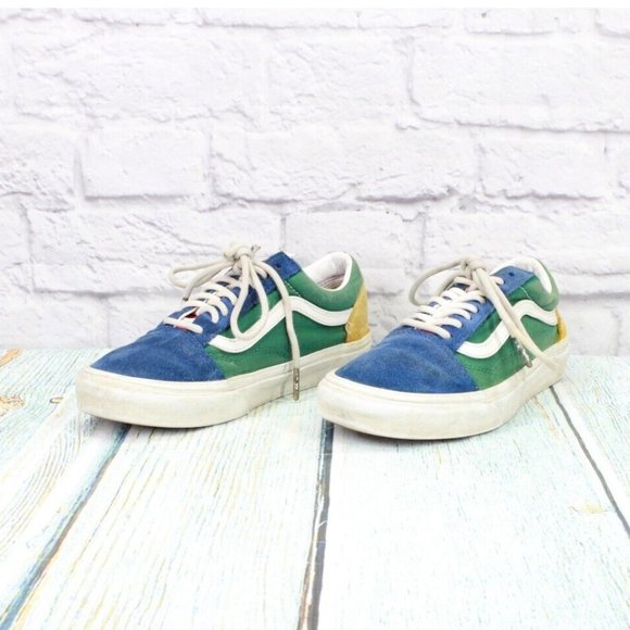 Vans Unisex Multicolor Suede Lace Up Low Sneaker Skate Shoes Size W 8 / M 6.5 - Picture 2 of 9